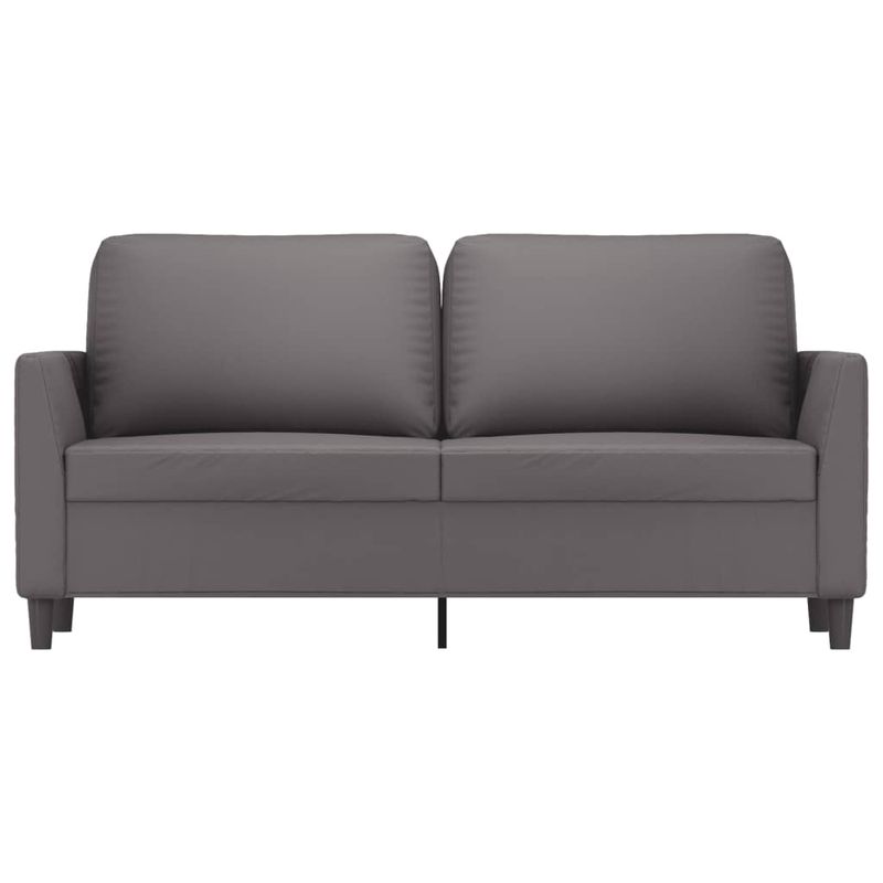 Casa si Gradina - Mobilier - Canapele si coltare - Canapele - Canapea cu 2 locuri, gri, 140 cm, piele ecologica - Infinity.ro