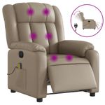 Ingrijire personala si Cosmetice - Sanatate si wellness - Articole wellness - Fotolii de masaj - Fotoliu electric masaj rabatabil, cappuccino, piele ecologica - Infinity.ro
