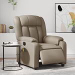 Ingrijire personala si Cosmetice - Sanatate si wellness - Articole wellness - Fotolii de masaj - Fotoliu electric masaj rabatabil, cappuccino, piele ecologica - Infinity.ro