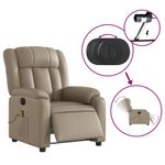 Ingrijire personala si Cosmetice - Sanatate si wellness - Articole wellness - Fotolii de masaj - Fotoliu electric masaj rabatabil, cappuccino, piele ecologica - Infinity.ro