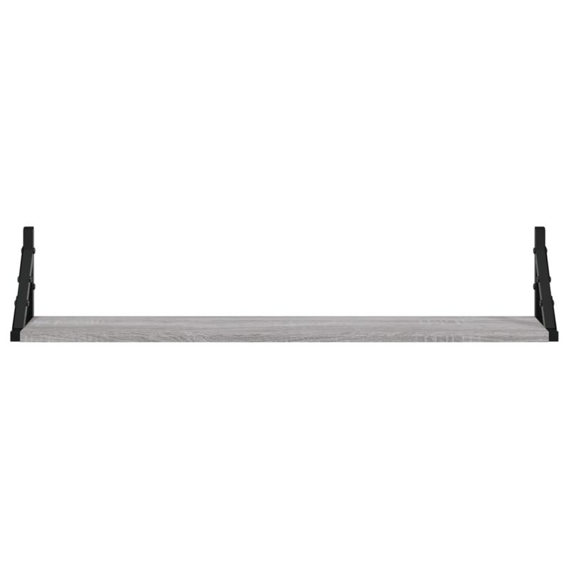 Casa si Gradina - Mobilier - Biblioteci si rafturi - Rafturi - Rafturi de perete, 2 buc., gri sonoma, 80x15x15,5 cm, lemn - Infinity.ro