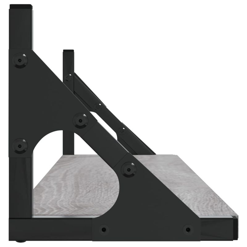 Casa si Gradina - Mobilier - Biblioteci si rafturi - Rafturi - Rafturi de perete, 2 buc., gri sonoma, 80x15x15,5 cm, lemn - Infinity.ro