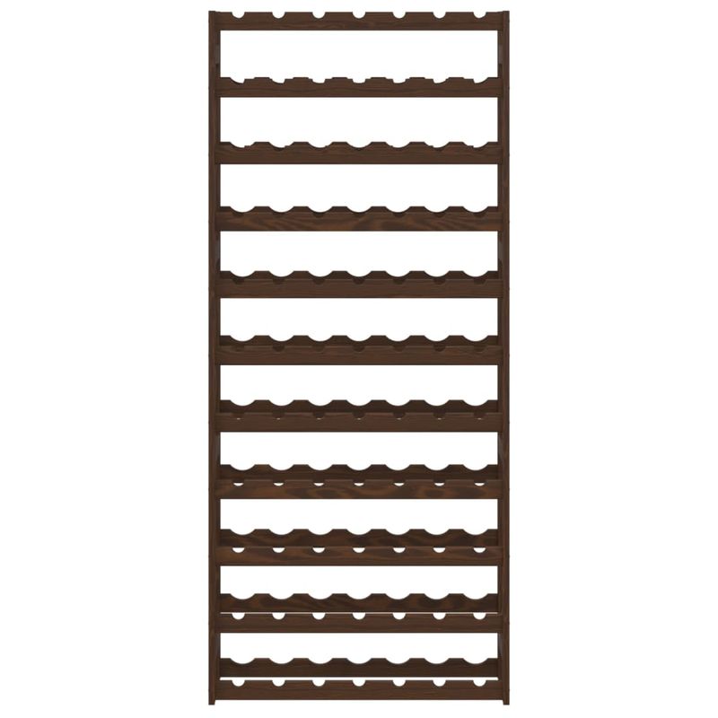 Casa si Gradina - Bucatarie si vesela - Accesorii bar - Carafe si decantoare - Suport sticle de vin, 77 sticle, maro, lemn masiv de pin - Infinity.ro