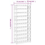 Casa si Gradina - Bucatarie si vesela - Accesorii bar - Carafe si decantoare - Suport sticle de vin, 77 sticle, maro, lemn masiv de pin - Infinity.ro