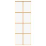 Casa si Gradina - Constructii - Usi interior, exterior si garaj - Usi garaj - Usa glisanta auriu 76x205 cm sticla ESG transparenta/aluminiu - Infinity.ro