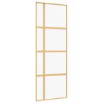 Casa si Gradina - Constructii - Usi interior, exterior si garaj - Usi garaj - Usa glisanta auriu 76x205 cm sticla ESG transparenta/aluminiu - Infinity.ro