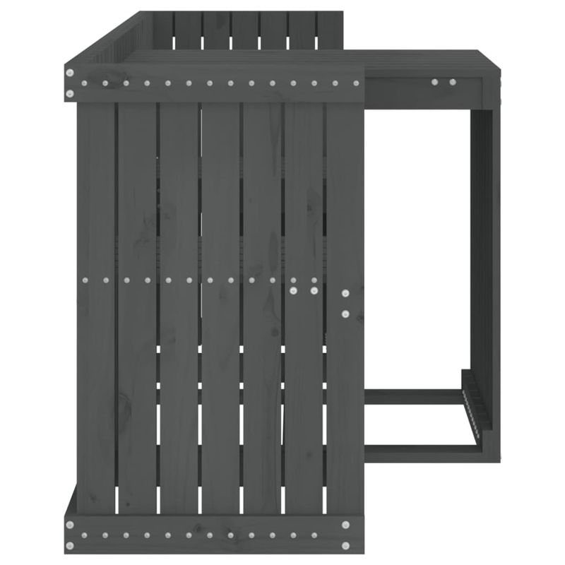 Casa si Gradina - Gradina si terasa - Mobilier exterior - Seturi mobila gradina - Set de balcon cu 2 locuri, gri, lemn masiv de pin - Infinity.ro
