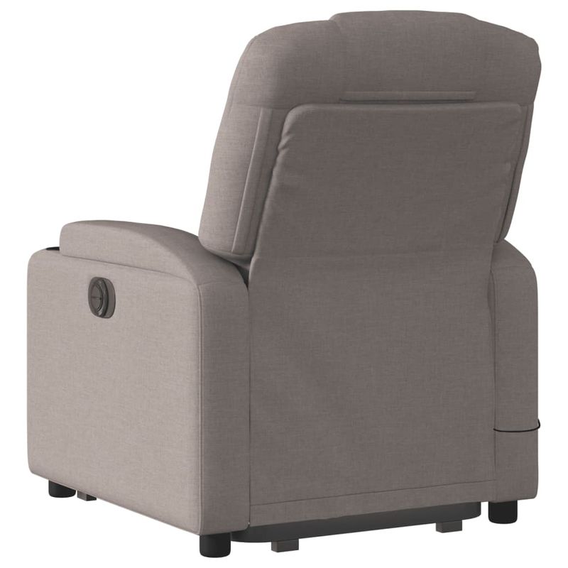 Ingrijire personala si Cosmetice - Sanatate si wellness - Articole wellness - Fotolii de masaj - Fotoliu rabatabil de masaj cu ridicare, gri taupe, textil - Infinity.ro