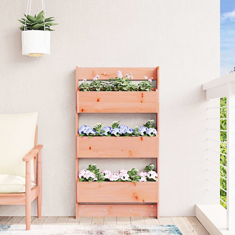 Casa si Gradina - Gradinarit si plante - Plante si ghivece - Ghivece si suporturi - Jardiniera de perete cu 3 niveluri 60x18,5x110 cm lemn douglas - Infinity.ro