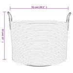 Casa si Gradina - Mobilier - Organizare si depozitare - Cutii depozitare - Cos de depozitare, gri și alb, diametru 51x33 cm, bumbac - Infinity.ro