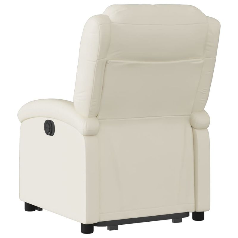 Casa si Gradina - Mobilier - Scaune si fotolii - Fotolii - Fotoliu rabatabil cu ridicare, crem, piele ecologica - Infinity.ro