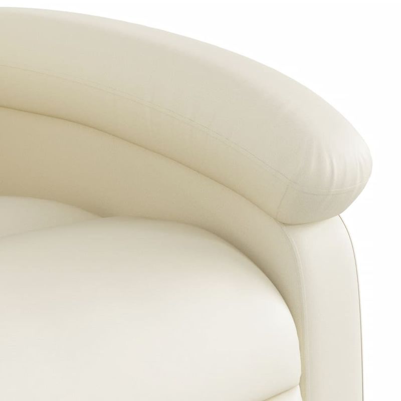 Casa si Gradina - Mobilier - Scaune si fotolii - Fotolii - Fotoliu rabatabil cu ridicare, crem, piele ecologica - Infinity.ro