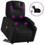 Ingrijire personala si Cosmetice - Sanatate si wellness - Articole wellness - Fotolii de masaj - Fotoliu electric masaj rabatabil cu ridicare, negru - Infinity.ro