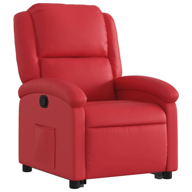 Casa si Gradina - Mobilier - Scaune si fotolii - Fotolii - Fotoliu rabatabil cu ridicare, rosu, piele ecologica - Infinity.ro
