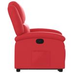 Casa si Gradina - Mobilier - Scaune si fotolii - Fotolii - Fotoliu rabatabil cu ridicare, rosu, piele ecologica - Infinity.ro