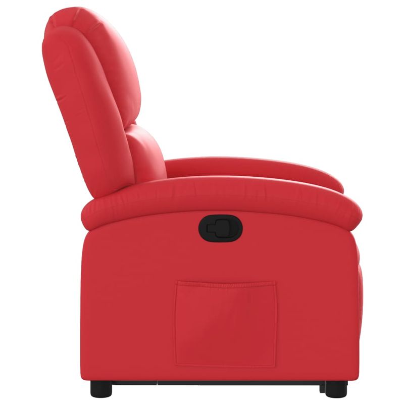 Casa si Gradina - Mobilier - Scaune si fotolii - Fotolii - Fotoliu rabatabil cu ridicare, rosu, piele ecologica - Infinity.ro
