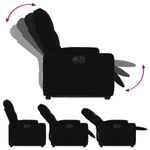 Casa si Gradina - Mobilier - Scaune si fotolii - Fotolii - Fotoliu electric rabatabil cu ridicare, negru, textil - Infinity.ro