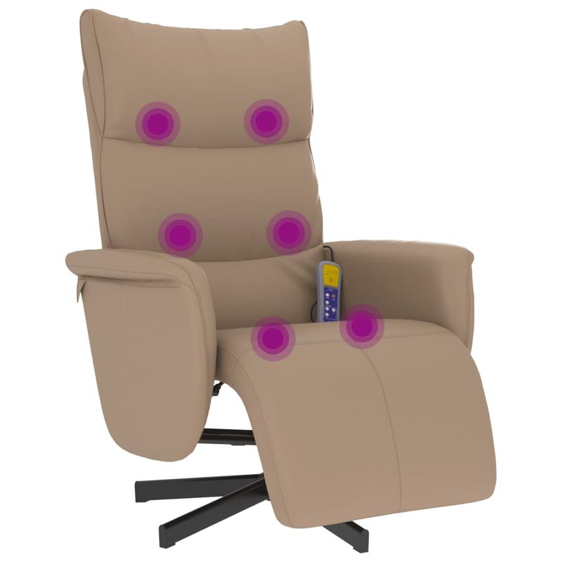 Ingrijire personala si Cosmetice - Sanatate si wellness - Articole wellness - Fotolii de masaj - Fotoliu de masaj rabatabil, cappuccino, piele ecologica - Infinity.ro