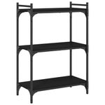 Casa si Gradina - Mobilier - Biblioteci si rafturi - Biblioteci - Biblioteca cu 3 niveluri, negru, 60x30x86 cm, lemn prelucrat - Infinity.ro