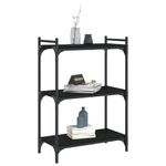 Casa si Gradina - Mobilier - Biblioteci si rafturi - Biblioteci - Biblioteca cu 3 niveluri, negru, 60x30x86 cm, lemn prelucrat - Infinity.ro