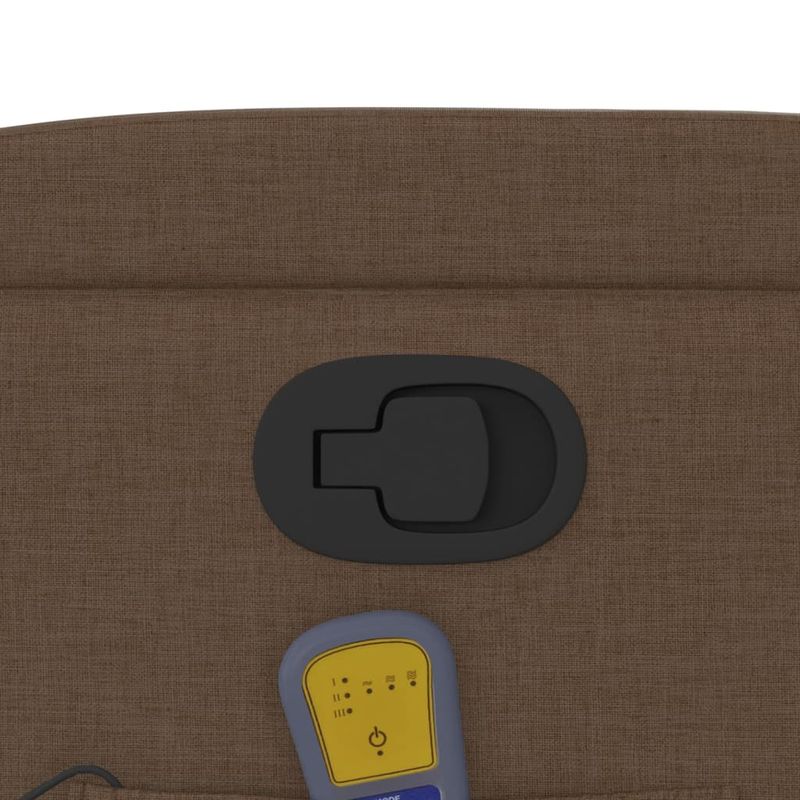 Ingrijire personala si Cosmetice - Sanatate si wellness - Articole wellness - Fotolii de masaj - Fotoliu de masaj rabatabil cu ridicare, maro, textil - Infinity.ro