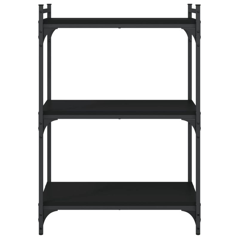 Casa si Gradina - Mobilier - Biblioteci si rafturi - Biblioteci - Biblioteca cu 3 niveluri, negru, 60x30x86 cm, lemn prelucrat - Infinity.ro