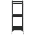 Casa si Gradina - Mobilier - Biblioteci si rafturi - Biblioteci - Biblioteca cu 3 niveluri, negru, 60x30x86 cm, lemn prelucrat - Infinity.ro