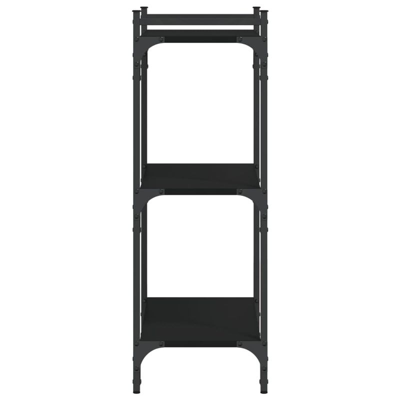 Casa si Gradina - Mobilier - Biblioteci si rafturi - Biblioteci - Biblioteca cu 3 niveluri, negru, 60x30x86 cm, lemn prelucrat - Infinity.ro