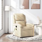 Ingrijire personala si Cosmetice - Sanatate si wellness - Articole wellness - Fotolii de masaj - Fotoliu rabatabil de masaj, crem, material textil - Infinity.ro