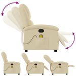 Ingrijire personala si Cosmetice - Sanatate si wellness - Articole wellness - Fotolii de masaj - Fotoliu rabatabil de masaj, crem, material textil - Infinity.ro