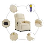 Ingrijire personala si Cosmetice - Sanatate si wellness - Articole wellness - Fotolii de masaj - Fotoliu rabatabil de masaj, crem, material textil - Infinity.ro