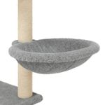 Petshop - Accesorii petshop - Jucarii animale - Ansambluri de joaca - Ansamblu de pisici, stalpi din funie sisal, gri deschis, 153 cm - Infinity.ro