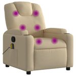 Ingrijire personala si Cosmetice - Sanatate si wellness - Articole wellness - Fotolii de masaj - Fotoliu rabatabil de masaj, crem, material textil - Infinity.ro