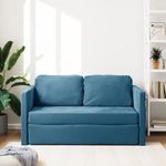 Casa si Gradina - Mobilier - Canapele si coltare - Canapele - Canapea extensibila de podea 2 in 1, albastru, 122x204x55 cm - Infinity.ro