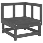 Casa si Gradina - Gradina si terasa - Mobilier exterior - Canapele si fotolii gradina - Set mobilier de gradina, 3 piese, gri, lemn masiv de pin - Infinity.ro