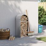 Casa si Gradina - Termice - Sobe, Seminee si accesorii - Accesorii seminee si sobe - Suport de busteni, gri deschis, 40x45x100 cm, otel galvanizat - Infinity.ro