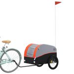 Sport si Outdoor - Ciclism - Accesorii pentru biciclete - Remorci biciclete - Remorca pentru biciclete, negru și portocaliu, 45 kg, fier, mărime 126x63x63 cm - Infinity.ro