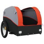 Sport si Outdoor - Ciclism - Accesorii pentru biciclete - Remorci biciclete - Remorca pentru biciclete, negru și portocaliu, 45 kg, fier, mărime 126x63x63 cm - Infinity.ro