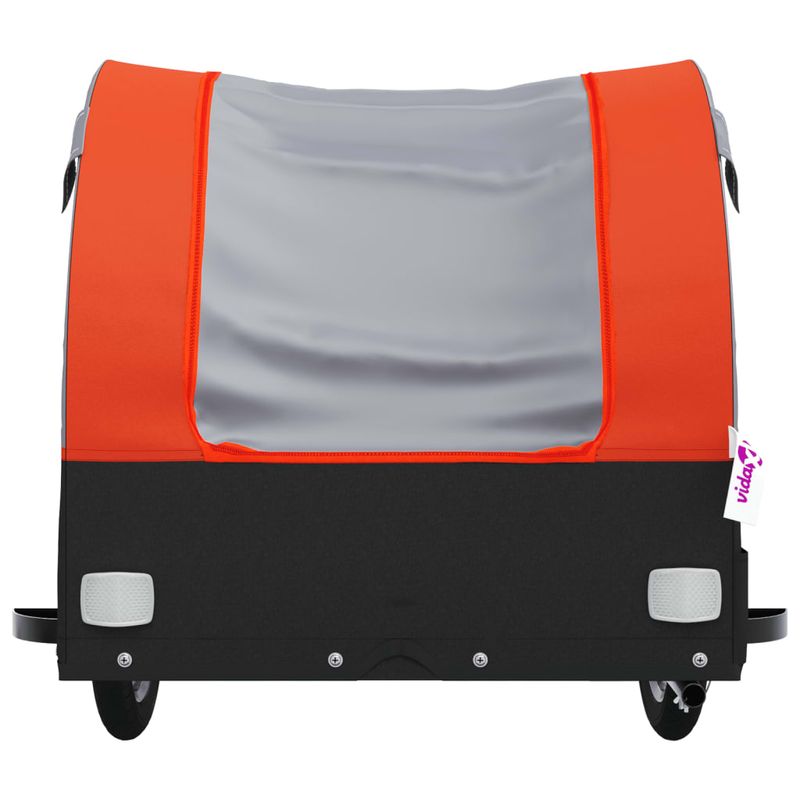 Sport si Outdoor - Ciclism - Accesorii pentru biciclete - Remorci biciclete - Remorca pentru biciclete, negru și portocaliu, 45 kg, fier, mărime 126x63x63 cm - Infinity.ro