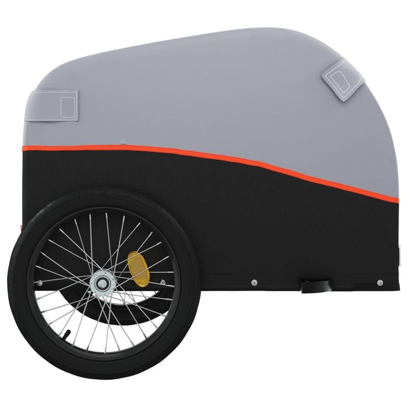 Sport si Outdoor - Ciclism - Accesorii pentru biciclete - Remorci biciclete - Remorca pentru biciclete, negru și portocaliu, 45 kg, fier, mărime 126x63x63 cm - Infinity.ro