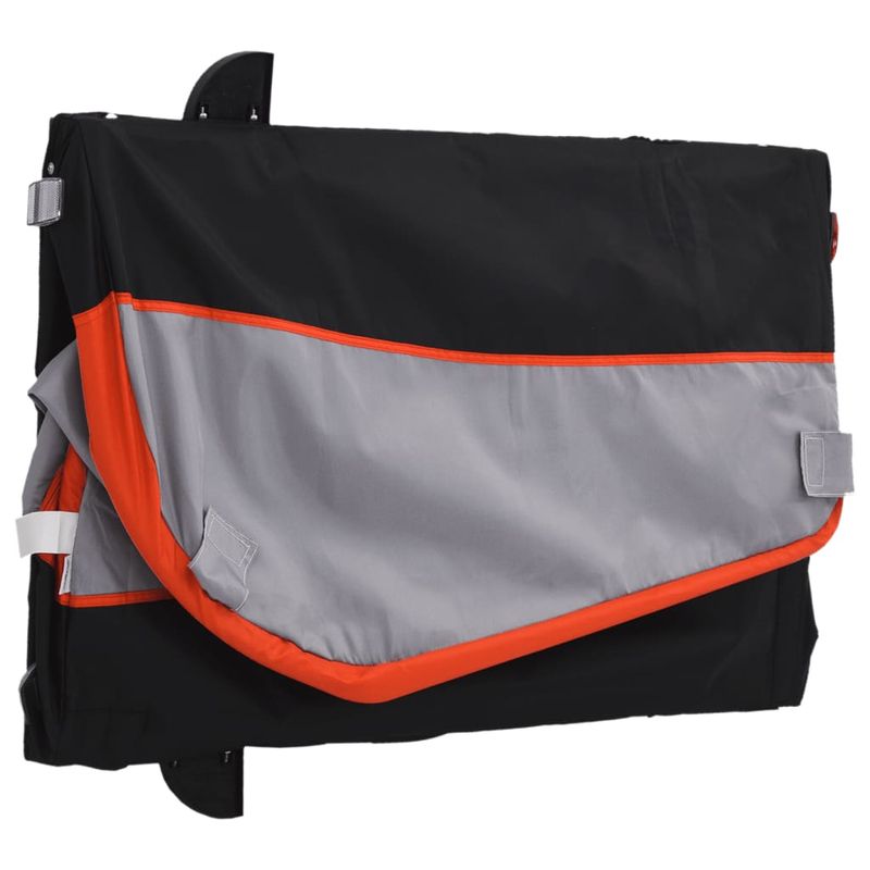 Sport si Outdoor - Ciclism - Accesorii pentru biciclete - Remorci biciclete - Remorca pentru biciclete, negru și portocaliu, 45 kg, fier, mărime 126x63x63 cm - Infinity.ro