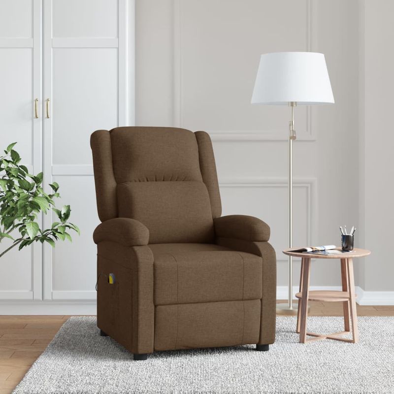 Ingrijire personala si Cosmetice - Sanatate si wellness - Articole wellness - Fotolii de masaj - Fotoliu de masaj, maro, material textil - Infinity.ro