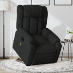 Ingrijire personala si Cosmetice - Sanatate si wellness - Articole wellness - Fotolii de masaj - Fotoliu rabatabil de masaj, cu ridicare, negru, material textil - Infinity.ro