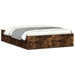 Casa si Gradina - Mobilier - Paturi si accesorii - Paturi - Cadru de pat dublu, stejar fumuriu, 135x190 cm - Infinity.ro
