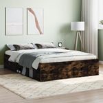 Casa si Gradina - Mobilier - Paturi si accesorii - Paturi - Cadru de pat dublu, stejar fumuriu, 135x190 cm - Infinity.ro