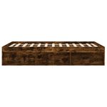 Casa si Gradina - Mobilier - Paturi si accesorii - Paturi - Cadru de pat dublu, stejar fumuriu, 135x190 cm - Infinity.ro