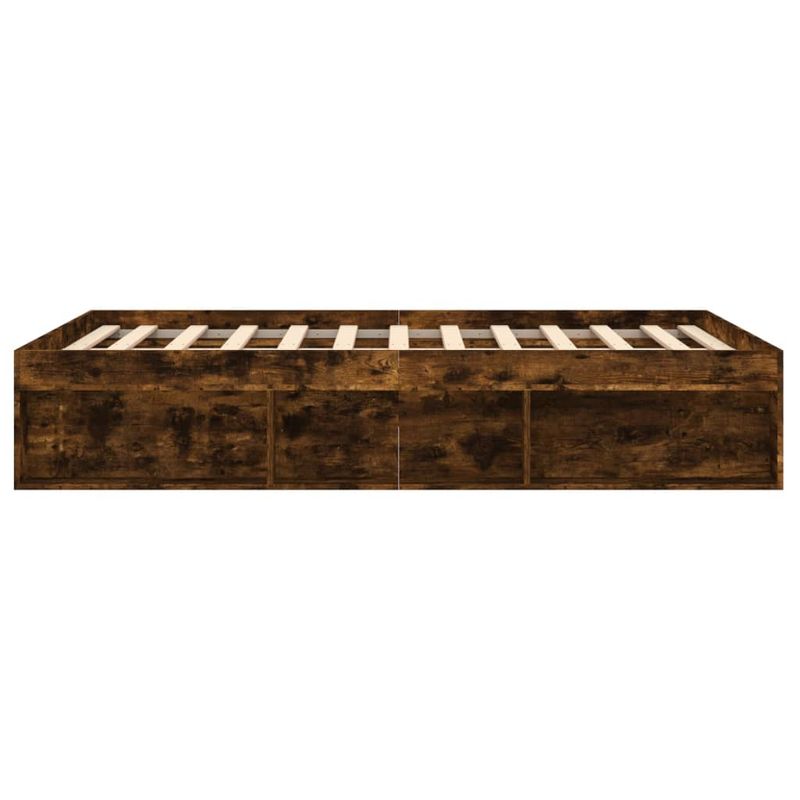 Casa si Gradina - Mobilier - Paturi si accesorii - Paturi - Cadru de pat dublu, stejar fumuriu, 135x190 cm - Infinity.ro