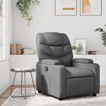 Casa si Gradina - Mobilier - Scaune si fotolii - Fotolii - Fotoliu rabatabil, gri, piele ecologica - Infinity.ro
