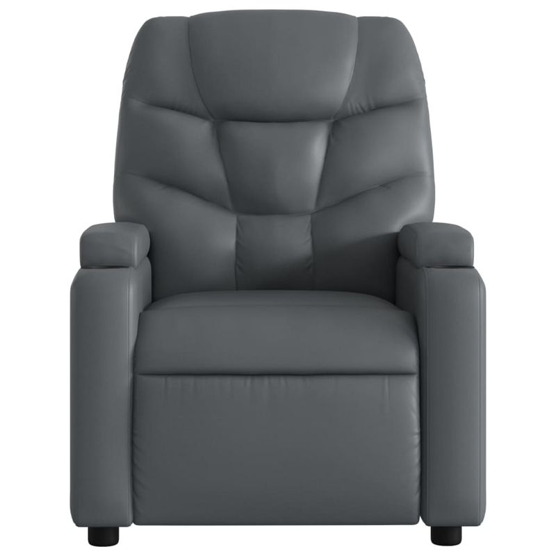 Casa si Gradina - Mobilier - Scaune si fotolii - Fotolii - Fotoliu rabatabil, gri, piele ecologica - Infinity.ro