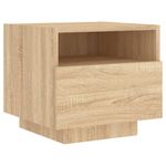 Casa si Gradina - Mobilier - Comode si corpuri - Noptiere - Noptiera cu lumini LED, stejar sonoma, 40x39x37 cm - Infinity.ro